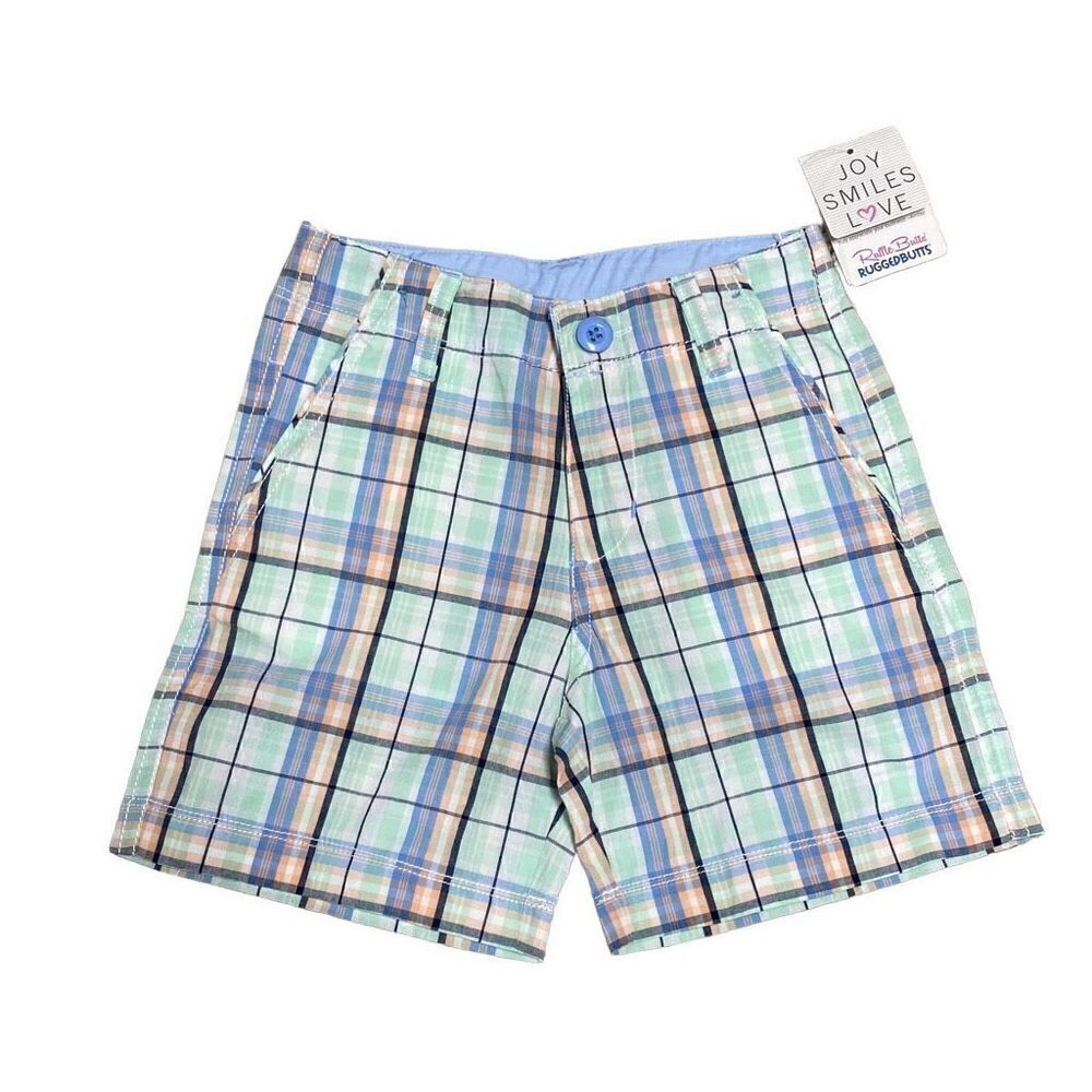 Rugged Butts Knox Plaid Shorts Size 3T NWT